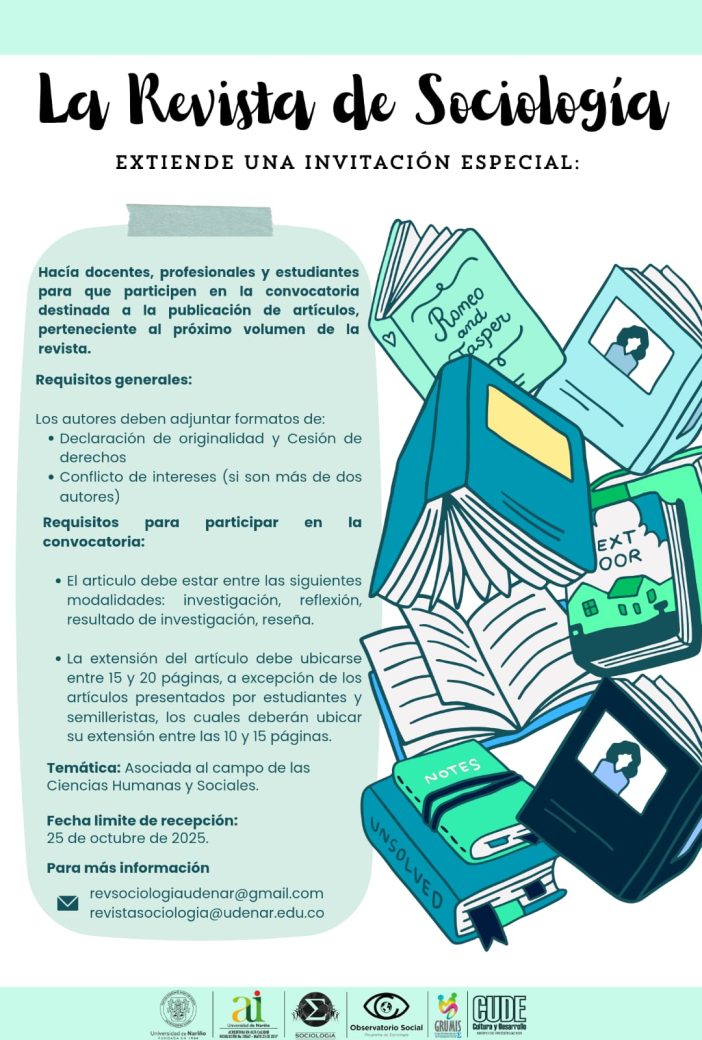Invitación de artículos de Revista de Sociología